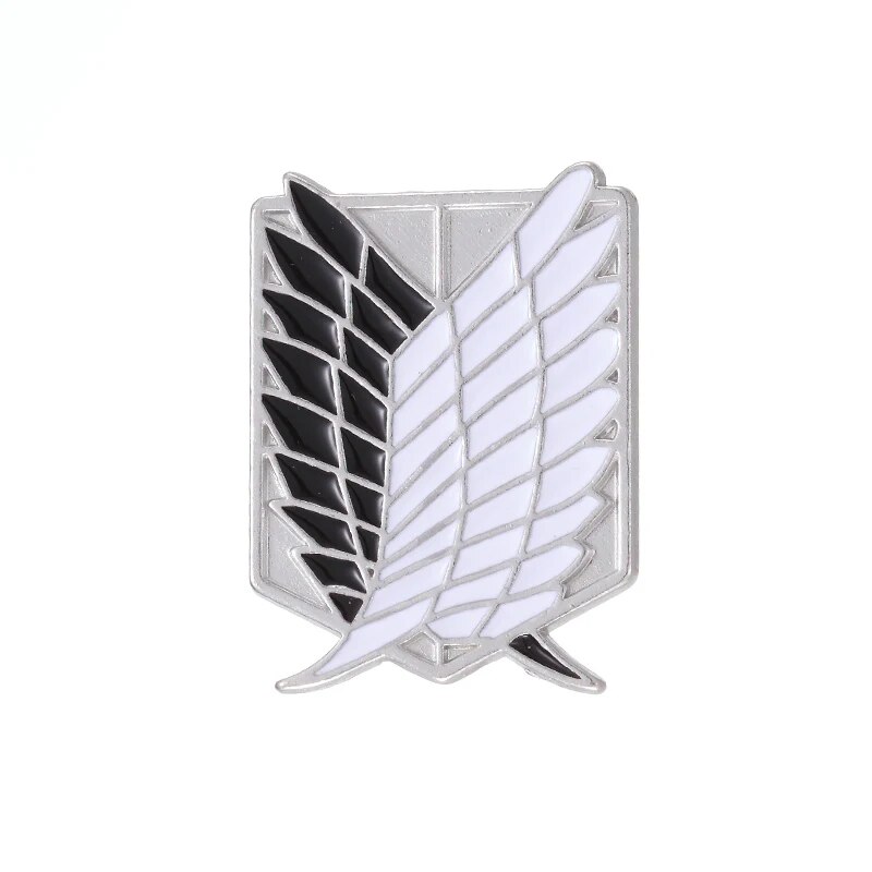 Japanese Anime Attack ON Titan Enamel Pin Eren Jaeger Mikasa Ackerman Jiyuu No Tsubasa Cartoon Brooch Fashion Lapel Badge Gifts. 