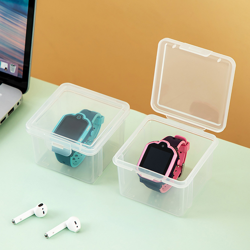 Plastic Transparent Storage Box Watch Small Item Storage Holder Case Adult Children'S Smart Watch Protective Box With Lid. 