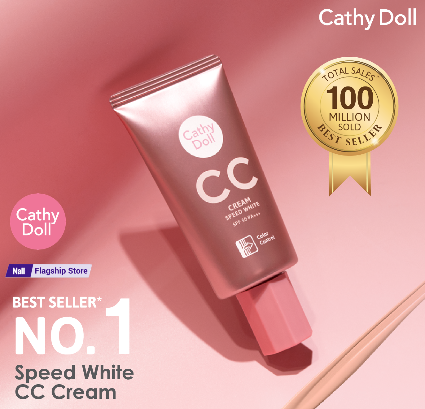 CC Cream SPF50 PA+++ 50ml Cathy Doll (M) Speed White Shade 2 Green. 