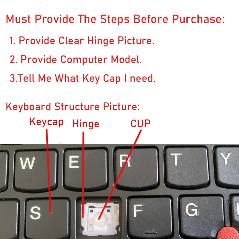 Replacement Keycap Key Cap Scissor Clip Hinge For Samsung Acer Dell Asus Lenovo Toshiba HP HUAWEI XIAOMI MSI Gateway Keyboard. 