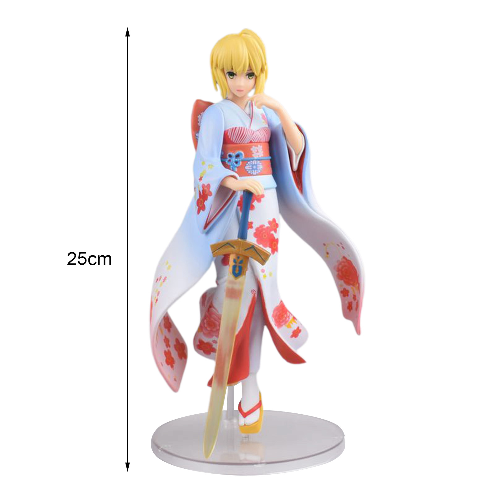 Fate/Stay Night Figure Sakura Kimono Saber-Altria Statue Model Action Figure. 