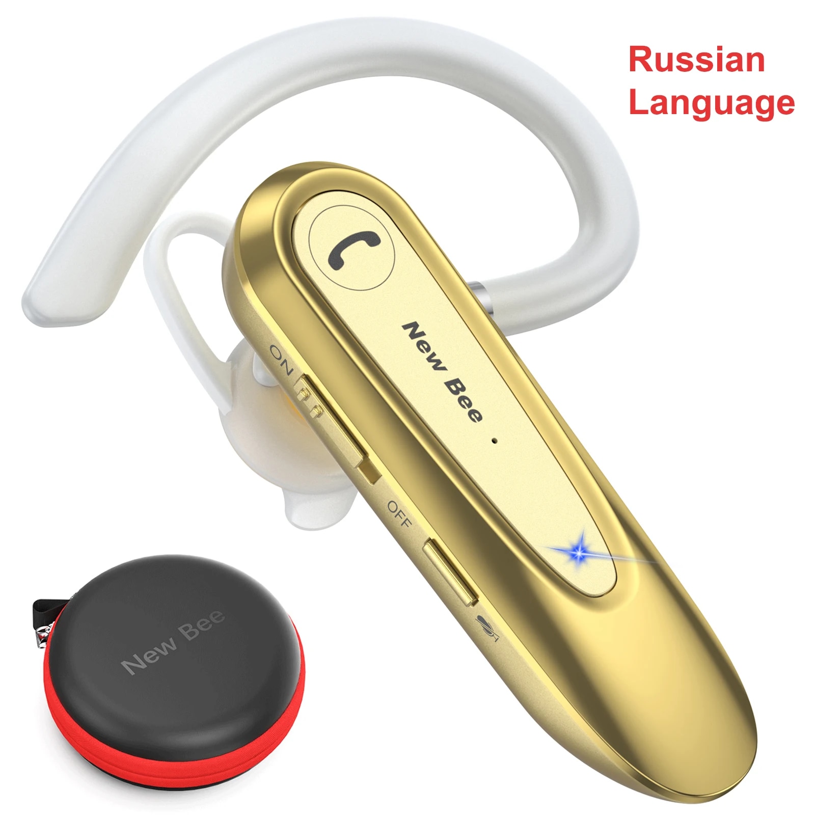 New Bee B45 Bluetooth 5.0 Headset Wireless Earphone Headphones with Dual Mic Earbuds Earpiece CVC8.0 Noise Reduction for Driving. 