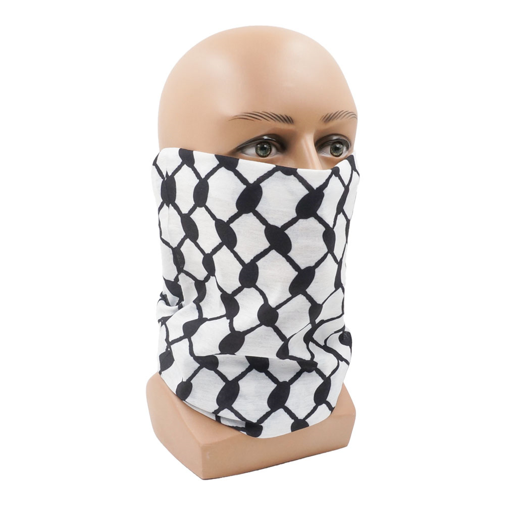 Palestinian Keffiyeh Bandanas Neck Gaiter Arabia Scarves Palestine Arabic Face Masks Shields Multifunctional Headwear. 