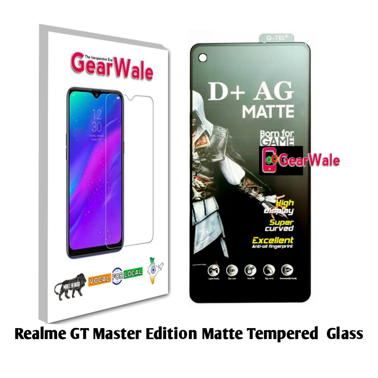 For Realme GT Master Edition PREMIUM 9D AG MATTE Tempered Glass Screen Protector (FULL DISPLAY COVERED). 
