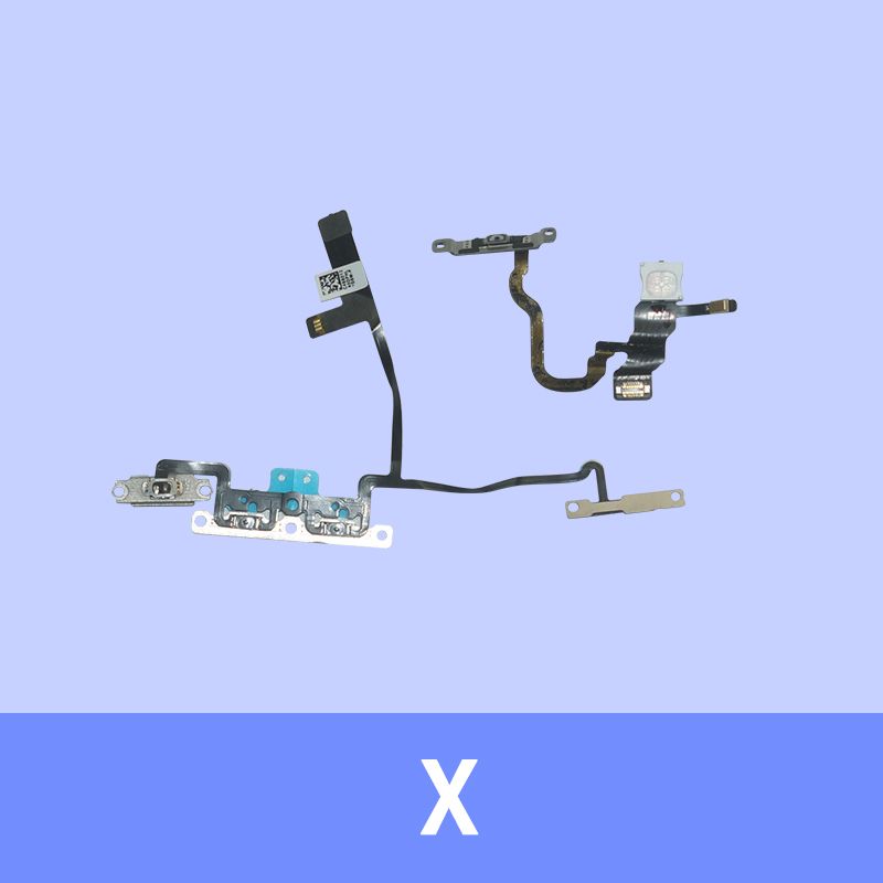 1Pcs Power On Off Flex Cable For iPhone 6 6S 7 8 Plus X XS Max XR 11 Pro Max Volume Up Down Side Button Key Ribbon With Metal. 