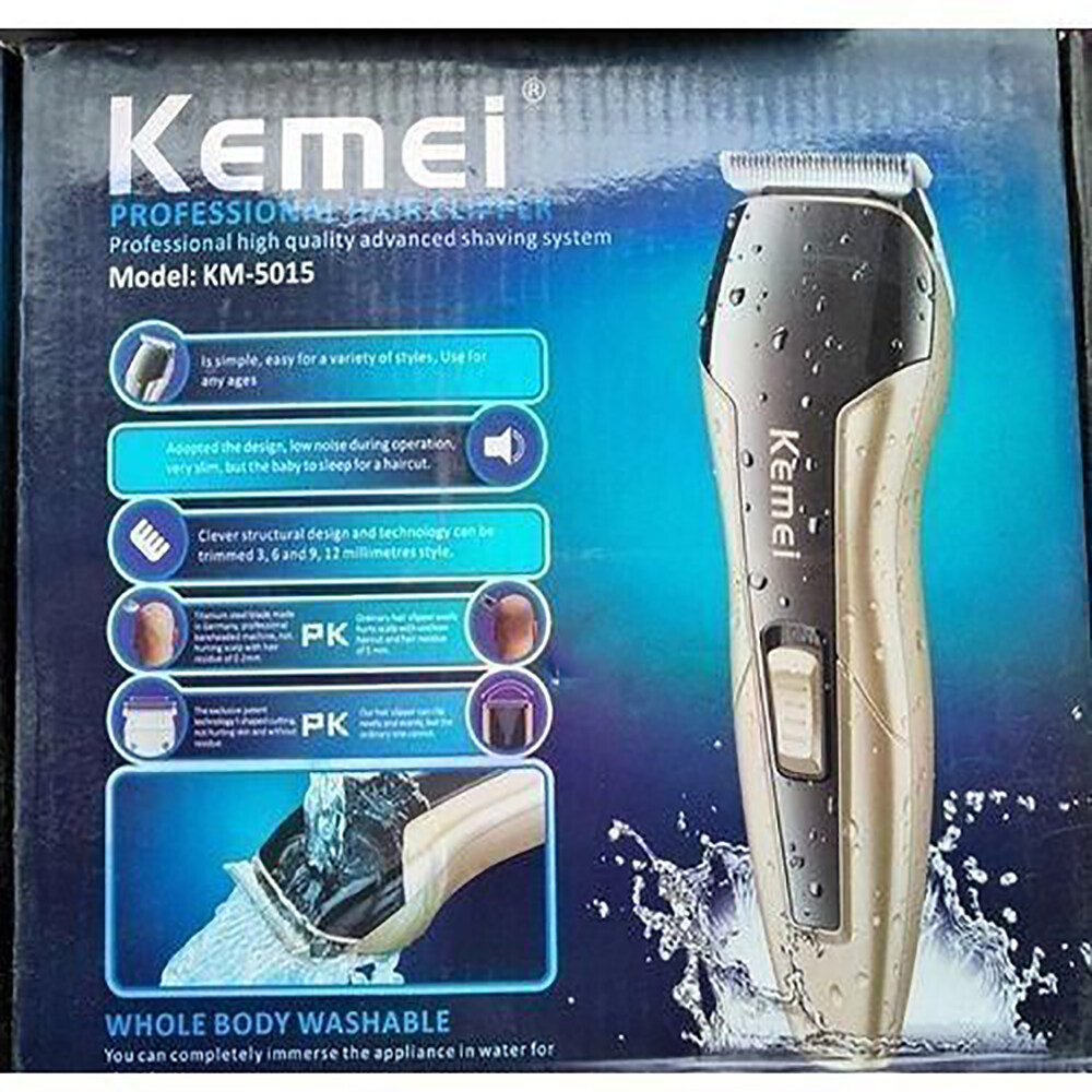 Kemei KM-5015 Professional Rechargeable Waterproof Hair Beard Trimmer for Men-7.jpg