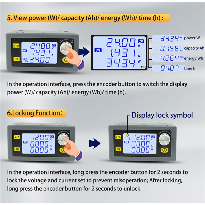 XY6020L CNC Adjustable Direct Current Stabilized Voltage , A. 