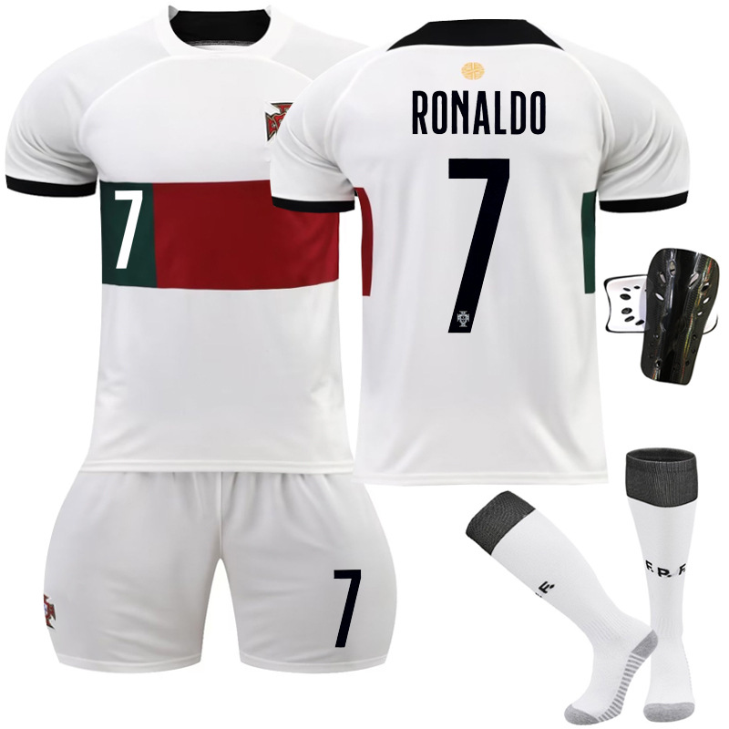 2223 ortugal away ite o.7 Cristia onaldo football jersey set with original sos and short eees for the 2022 World Cup new edition