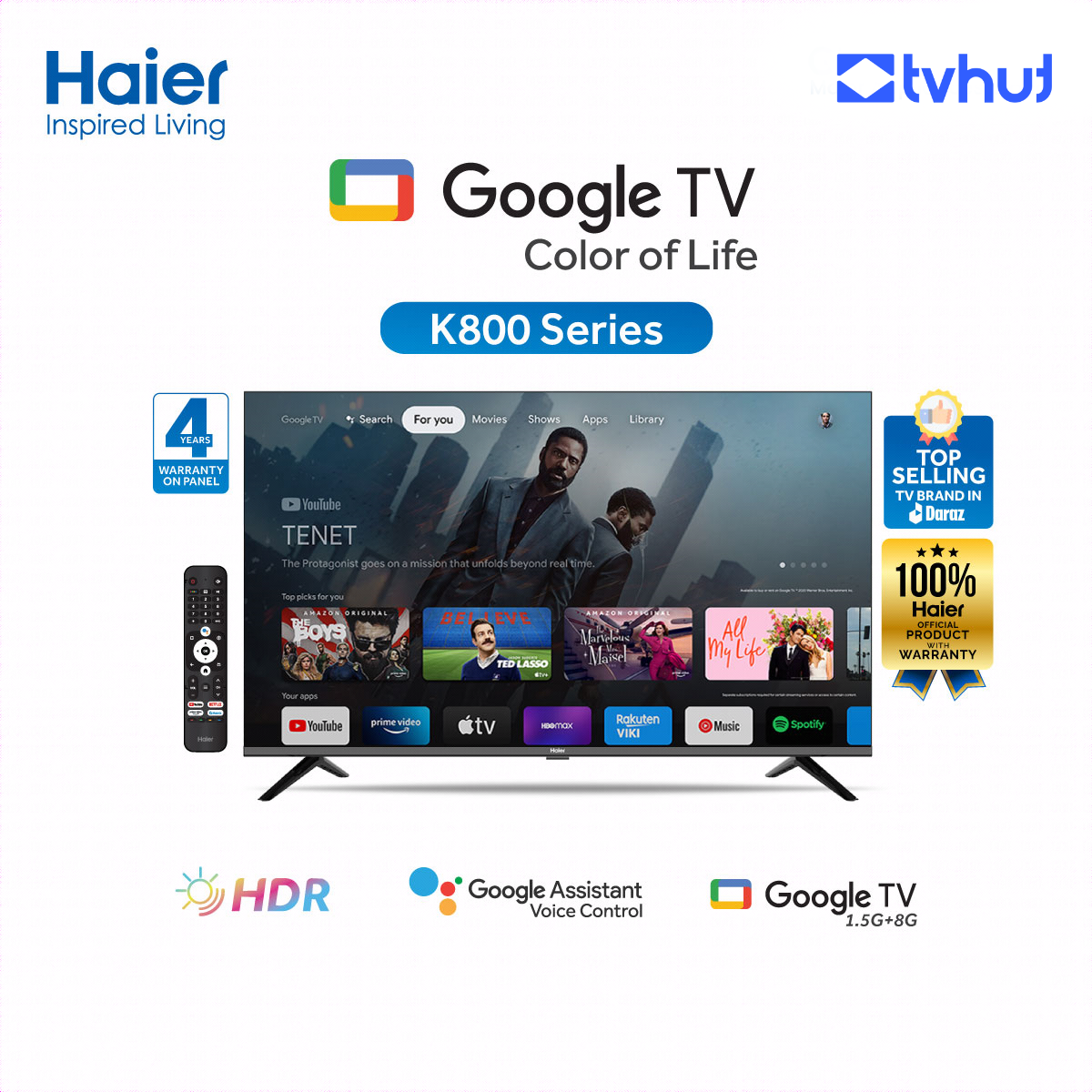 Haier 43 Inch FHD Google TV H43K85FFX With Offical Warranty. 