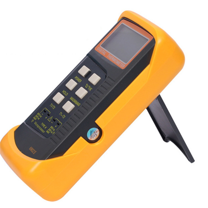 Digital K-Type Thermocouple Thermometer (-50-1300°C) with Dual Channels 4 Probes Handheld High Temperature. 