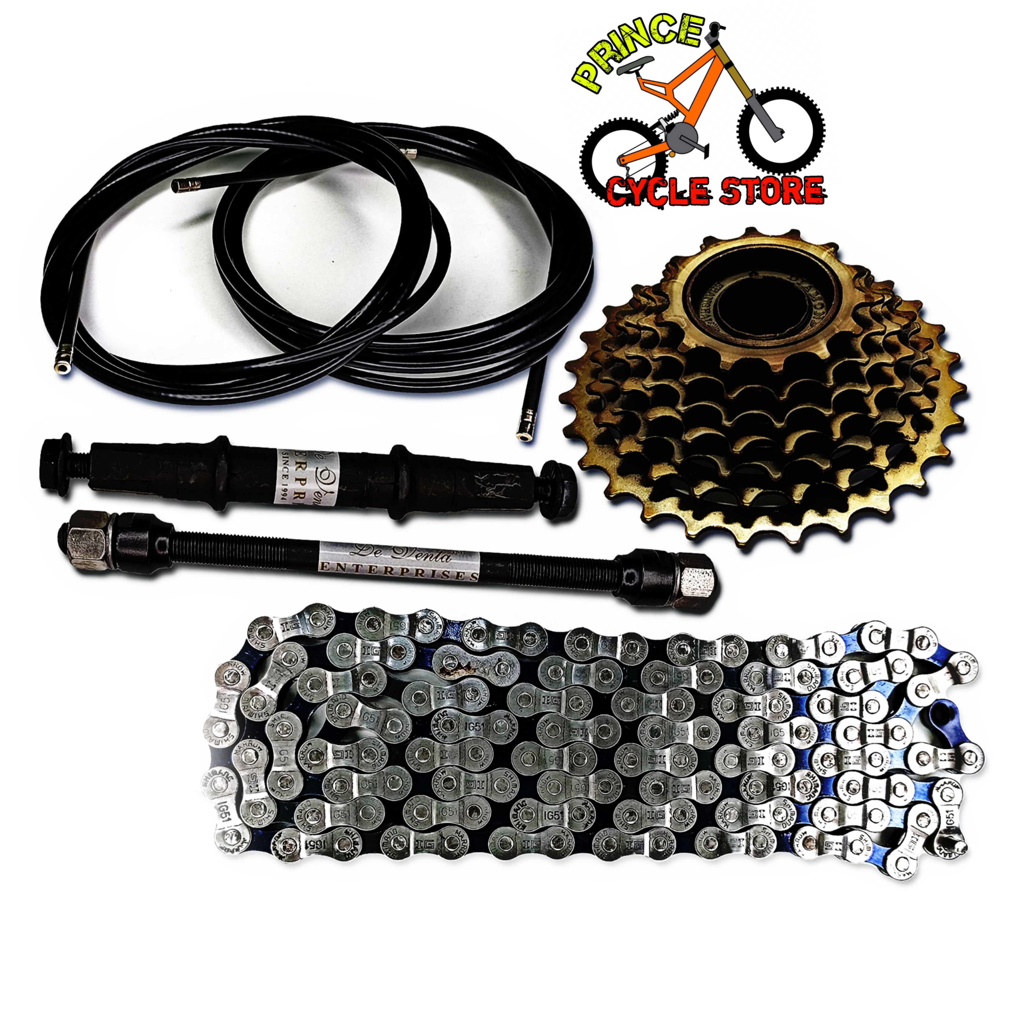 Complete Bicycle Gear Set 21 Speed, Total 12 Parts, Cycle Gear Kit Set Compatible for All Kind of Bicycles Prince Cycle Store. 