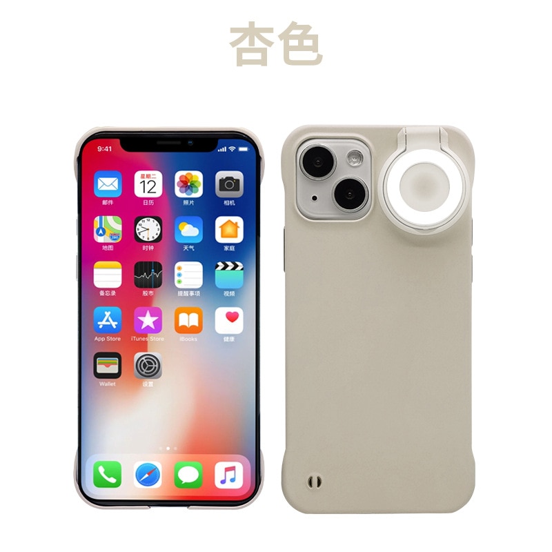 Built-in Selfie Ring Light Up Phone Case for IPhone 13 12 11 14 Pro Max XS XR X 14Pro 13Pro LED Luminous Flashlight Back Cover. 
