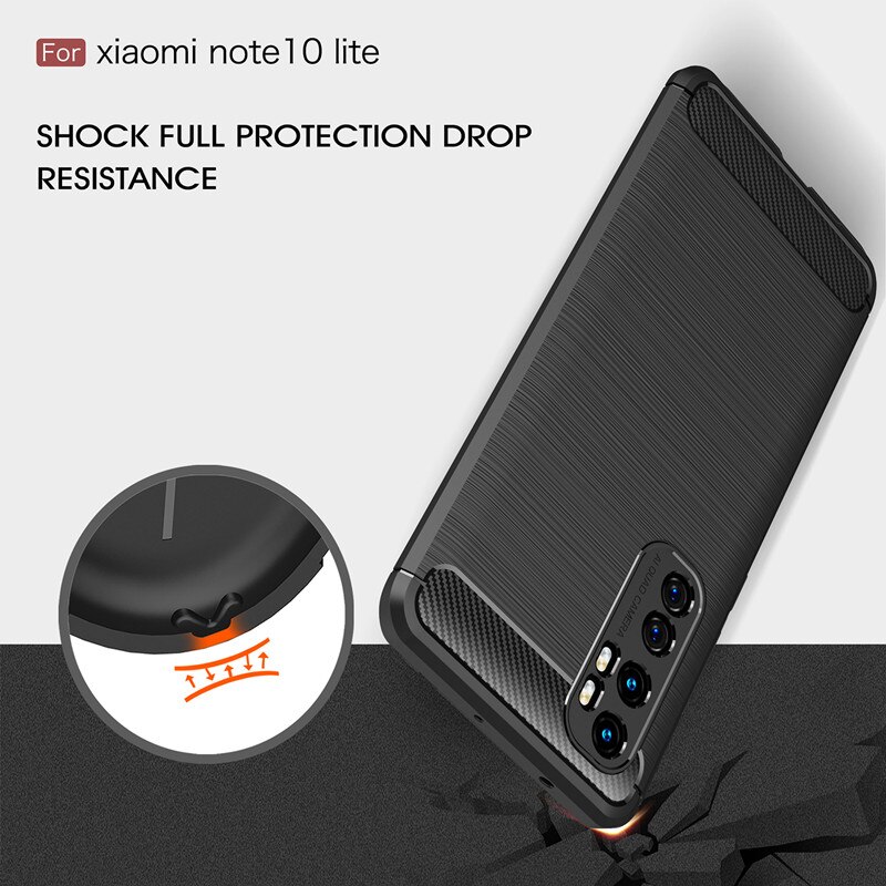 For Xiaomi Mi Note 10 Lite Spigen Silicone Fit Designed Soft Gel Rubber Shockproof Back Case Phone Back Cover. 