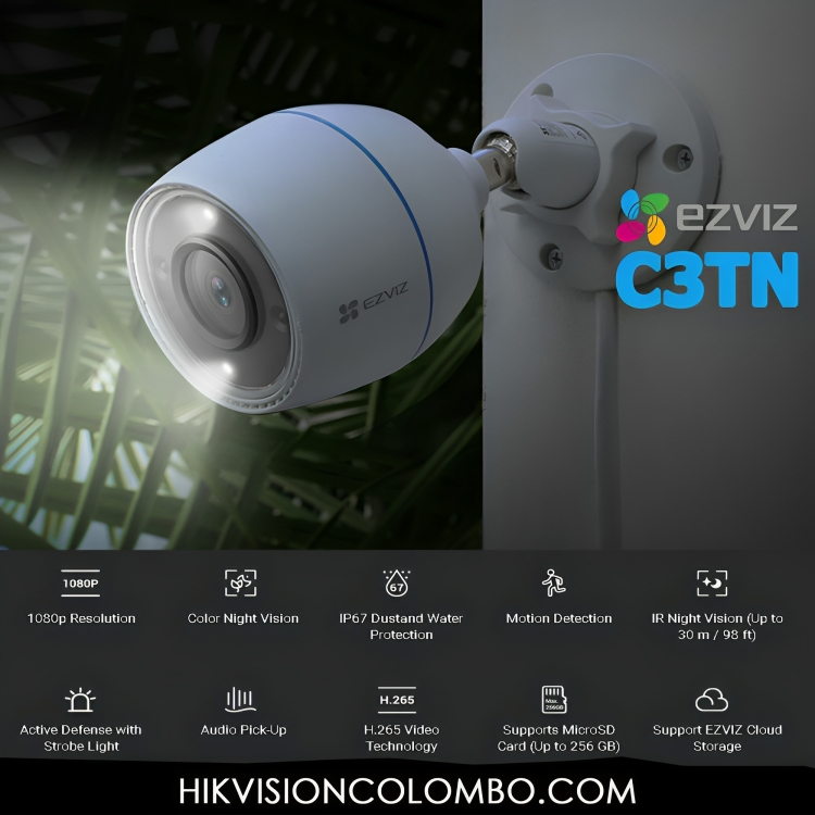 Ezviz CS-C3TN Color Night Vision 1080P H265 Video technology waterproof Smart Wi-fi Camera