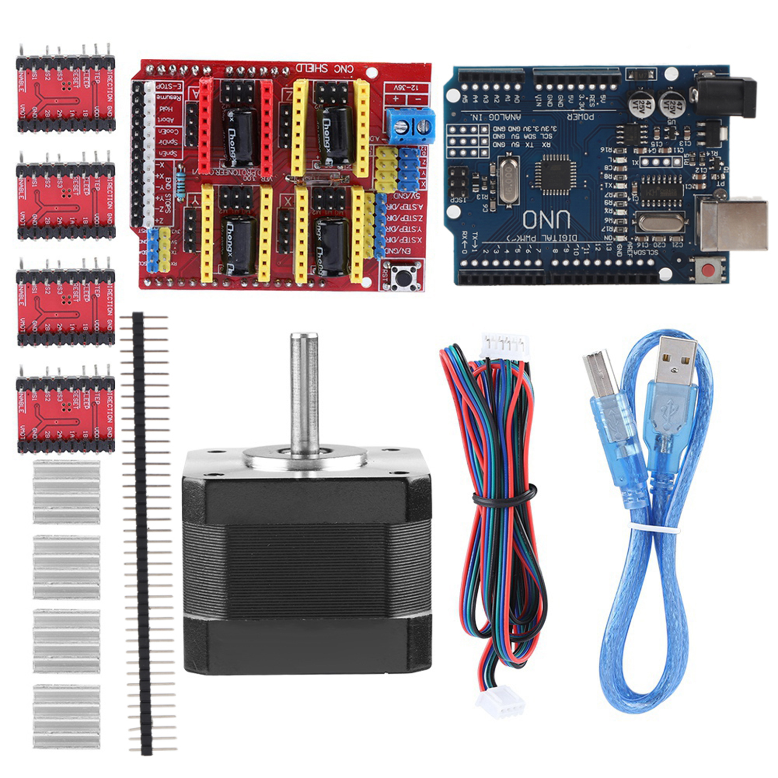 For Quimat CNC Shield Contoller Kits with Stepper Motor for  Printer. 