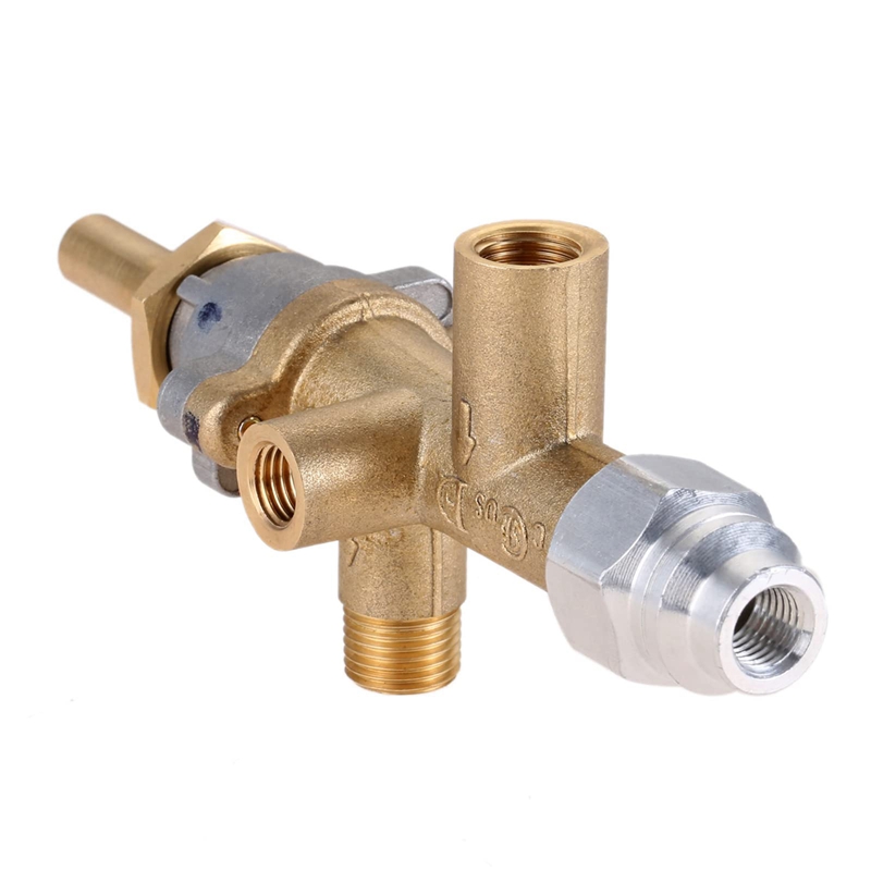 Safety Brass Patio Heater Main Control Valve with Pilot Port Fit for Low Pressure Gas Patio Burner Connection. 