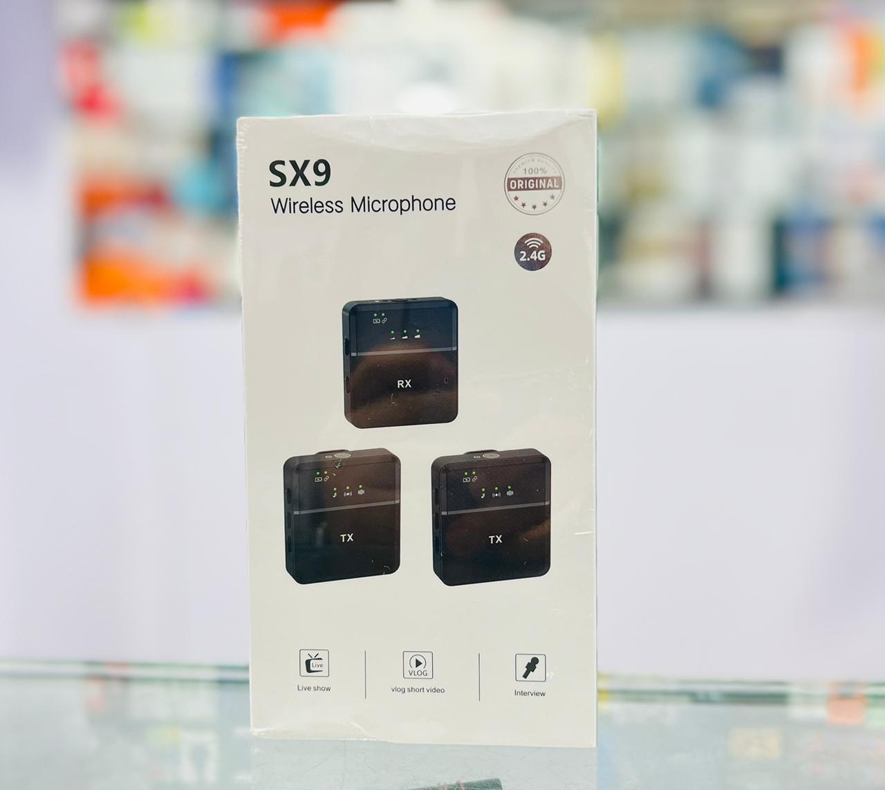 SX9 wireless microphone dual for android,youtube video and bloging video making. 
