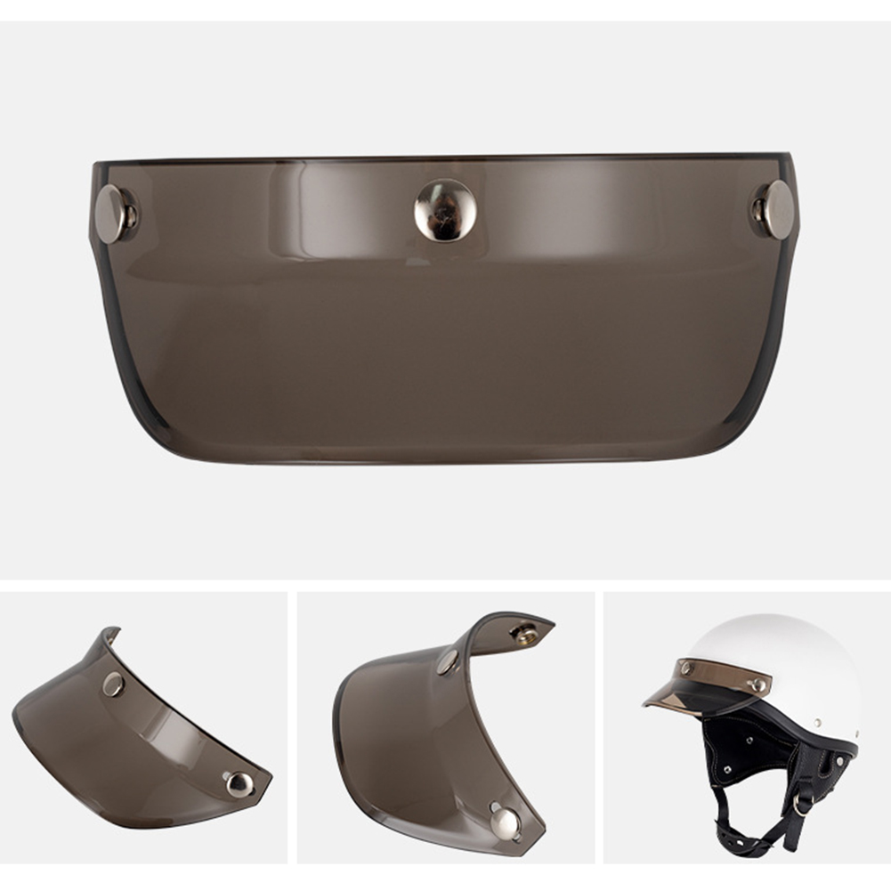 SL Motorcycle Helmet Sun Shade Protector 3 Snap-Button Retro Open Face Flip Up Down Shield Visor Modified Parts