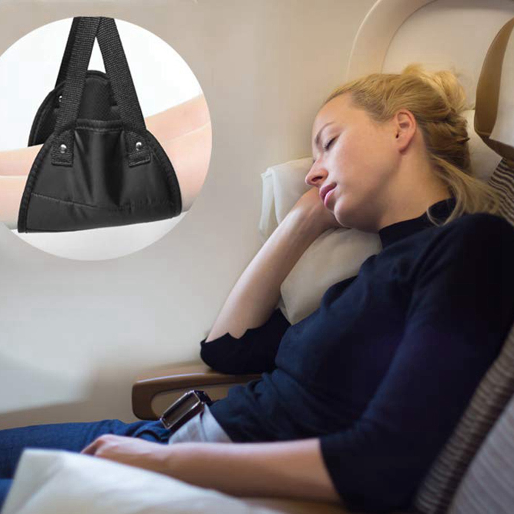 2X Ergonomic Foot Rest, Travel Footrest Airplane Leg Rest Flight Foot Hammock Carry-on und er Desk Accessories. 