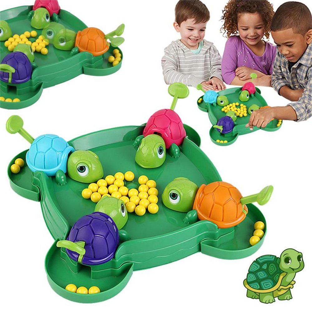 GC Little Turtle Eating Ball Board Game Multiplayer Competitive Race Parent-child Interactive Toys For Kids Gifts. 