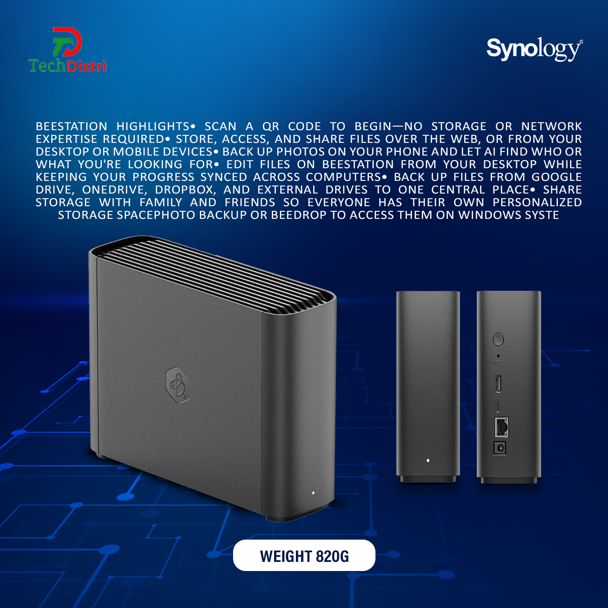 BeeStation: BST150-4T| Create a Personal Cloud in Minutes With Beestation | (Synology NAS)(Beestation). 