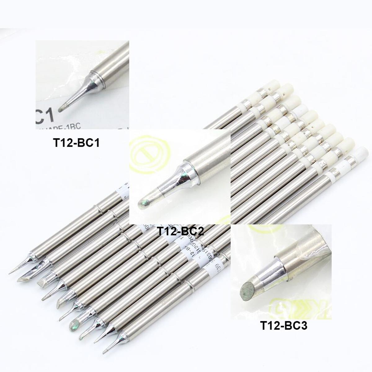 【VisioN Shop】3Pc T12-BC1 T12-BC2 T12-BC3 RSoldering Iron Tips ect series for Hakko Soldering Rework Station FX-951 FX-952