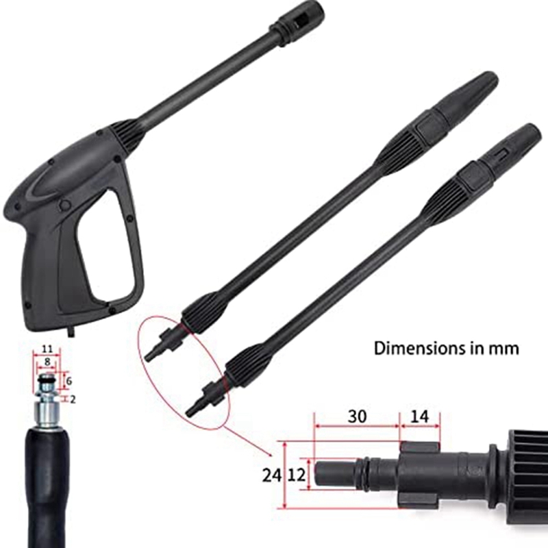 Pressure Washer Spray Wand Nozzle, with Variable Wand and Turbo Wand. 