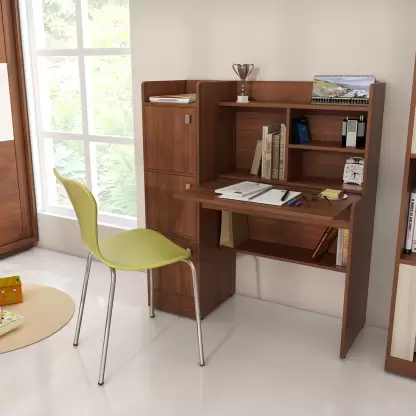 Modern Reading Table with Storage Shelf Study Writing Desk /Modern Work Study Desk by BM Furniture(Finish Color Shanteak). 
