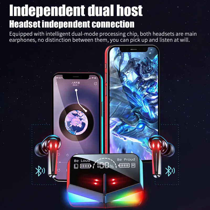 Original M28 PRO 5.1 earphones Bluetooth wireless earbuds low latency headphones HD call noise reduction gaming headset with mic. 