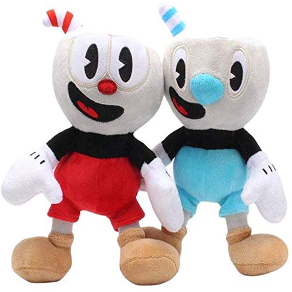 【Yurui】Plush Cuphead plush doll Mugman toy game souvenir stuffed plush. 