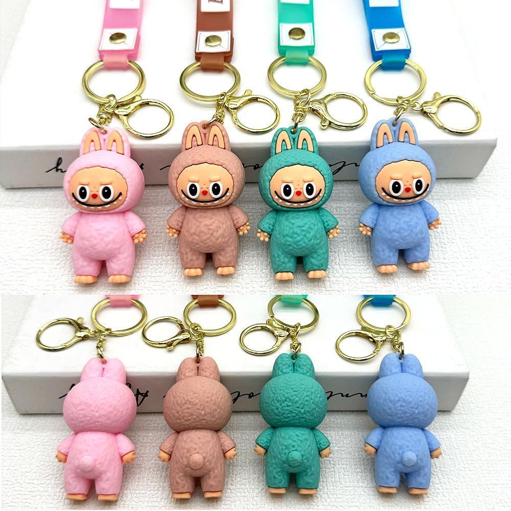 SF Labubu Labub Sheep Keychain Cute Cartoon Doll Macaron Blind Box Pendant Keychain. 