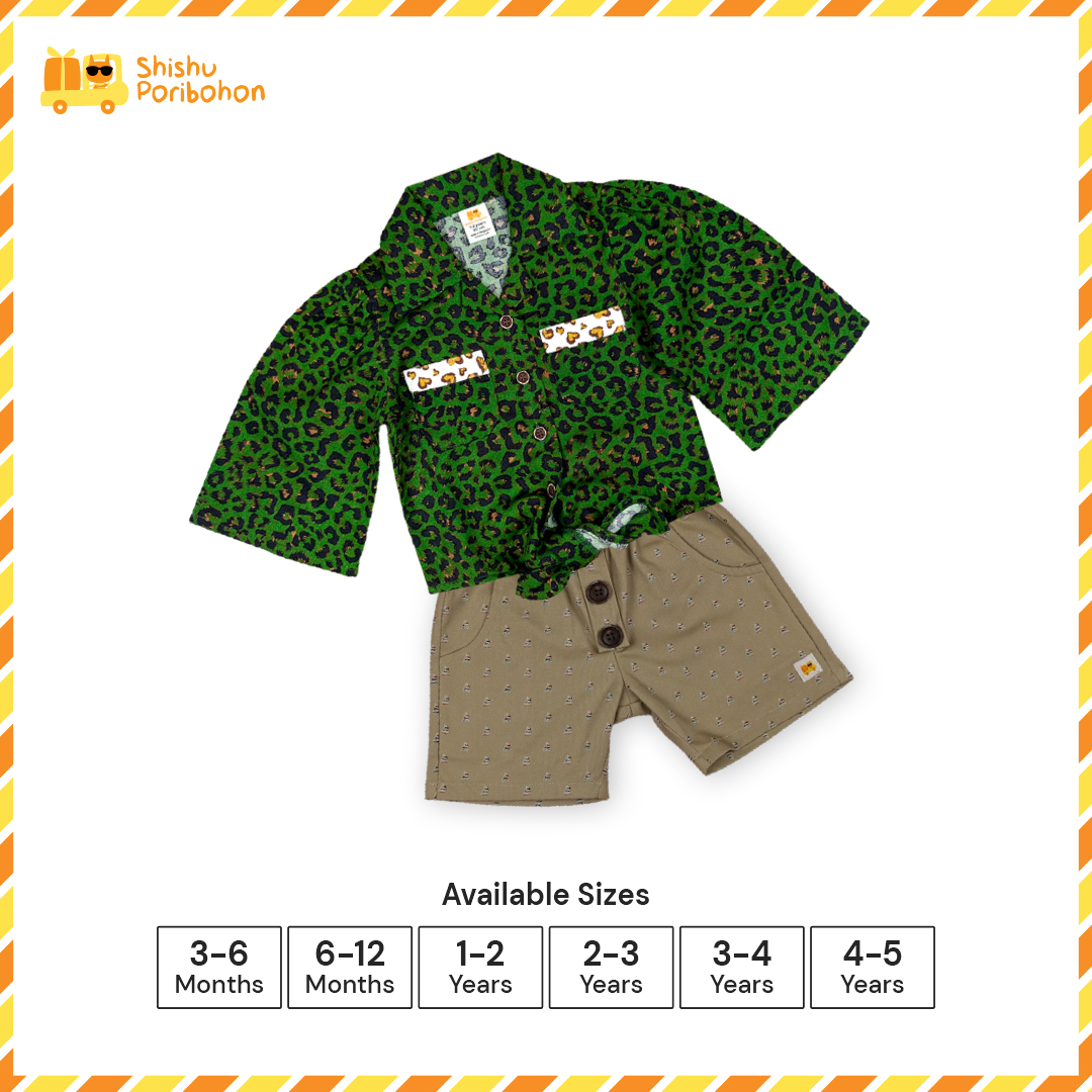 Cheetah Emerald x Sandy Beach Set. 