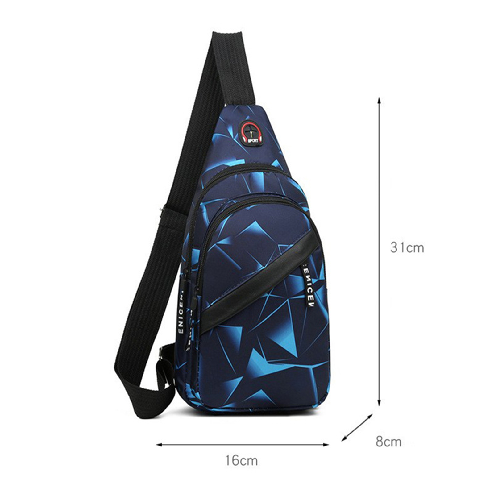 Sunnyheart Triangle Cst Bag Geometric P t Triangle Cst Pk Sling Bag for Outdoor S rts Tl Waterproof Adjusle Strap Men's Crossbody Bkpk Style Cst Bag. 