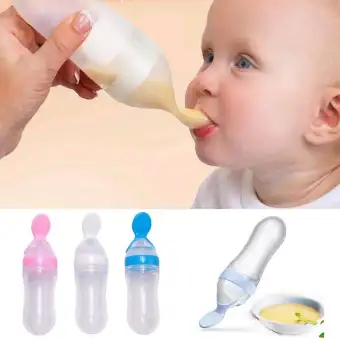 Silicone Baby Food Dispensing Spoon Feeder Travel Baby Training