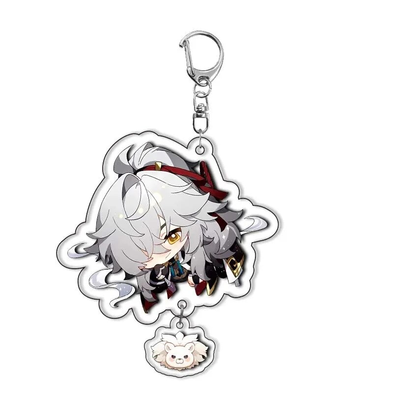 New Game Honkai Star Rail Keychain Dan Heng Bronya Rand Asta Herta Himeko Q Version Figure Acrylic Keyring Chaveio for Fans Gift. 