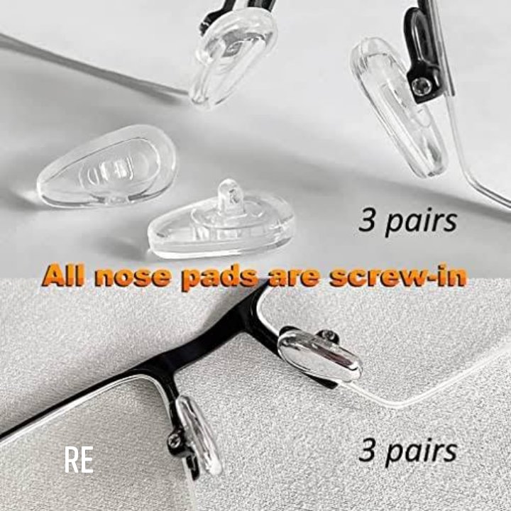 Eyeglass Nose Pads &gt; Soft Silicone Transparent Nose pads -3pairs. 