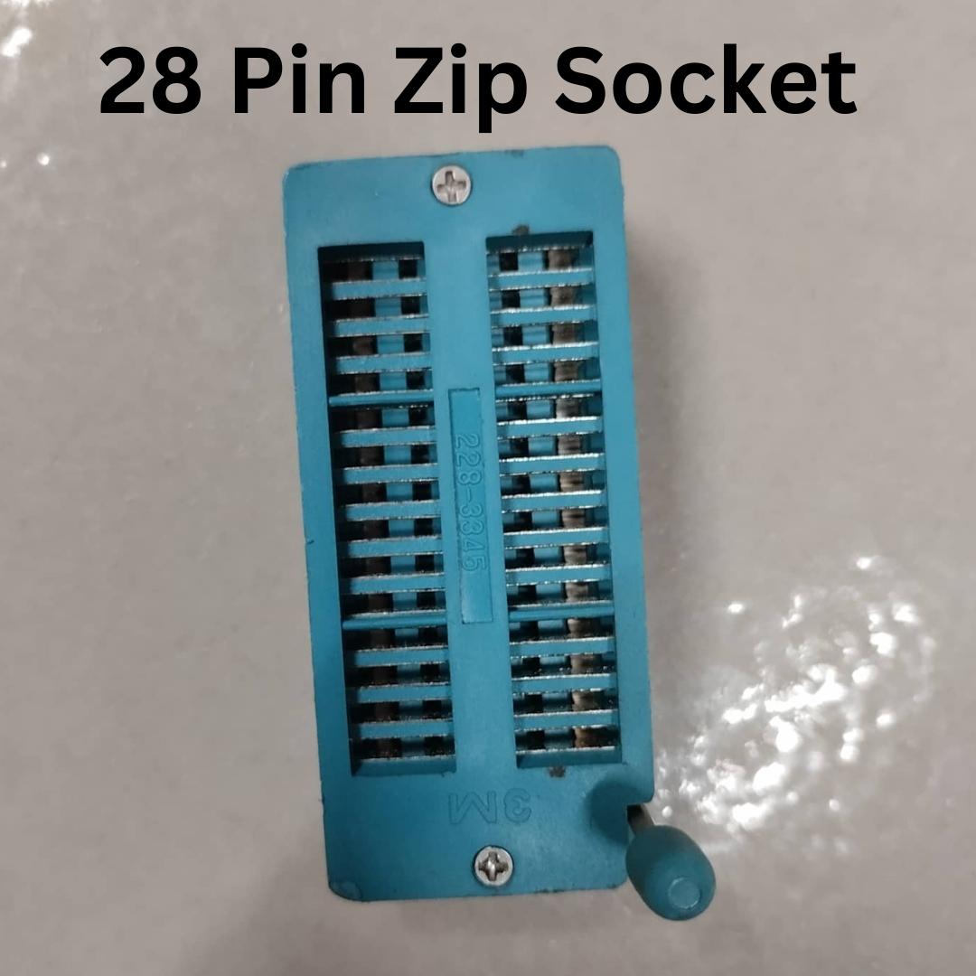 WIDE 28 Pin Wide IC Universal ZIF Socket 28Pin Leads DIP 28 Pins 2.54mm Pitch IC Chip ZIF Sockets Adaptor For Electric Fittings Universal IC Test And Program Leads. 