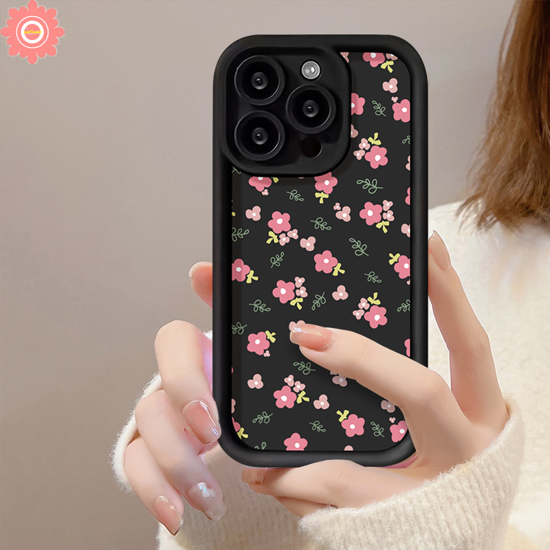 Dreamy Fresh Pink Floret Butterfly Soft Case For Realme 11 9i 8i 5i 6i 5s 7i C15 C25 C35 C53 C30 C51 C17 C21 C12 C11 C25Y C33 C20 C55 C31 C21Y C20A Narzo 50 N53 Vintage Flower Cover. 