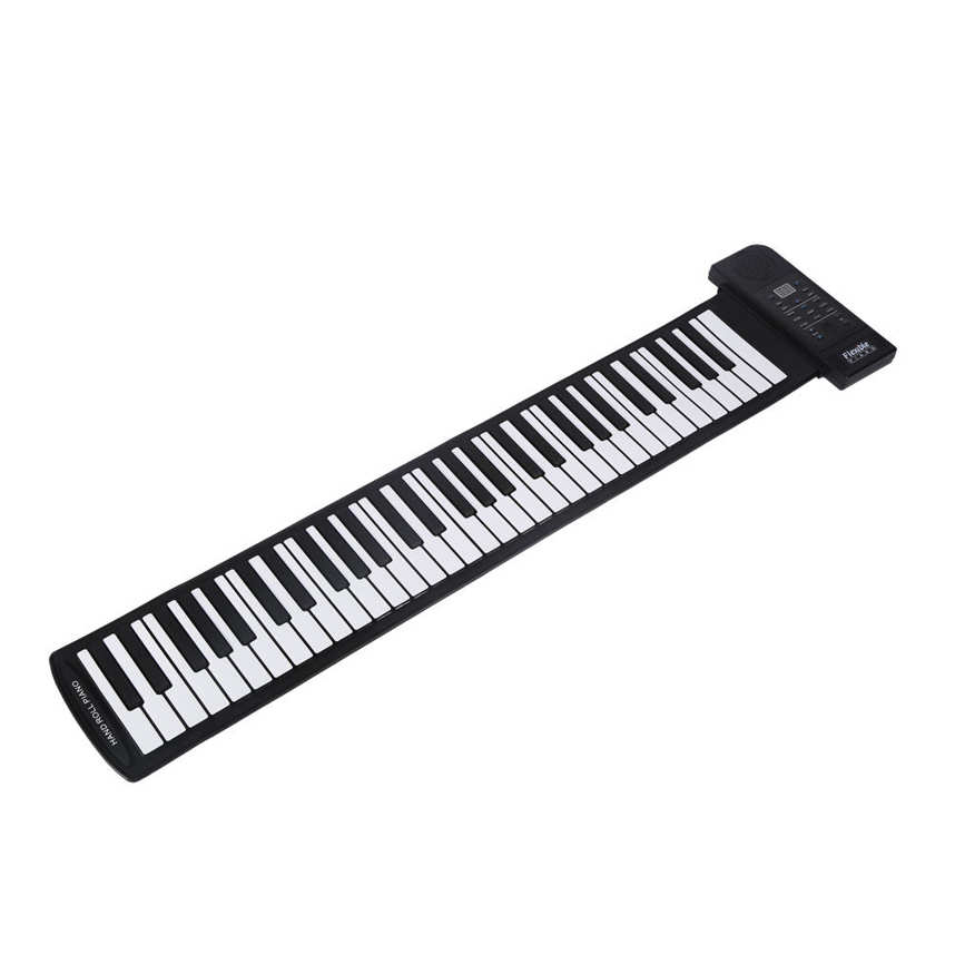 Portable 61-Keys Roll up Soft Silicone Flexible Electronic Digital Music Keyboard Piano New. 