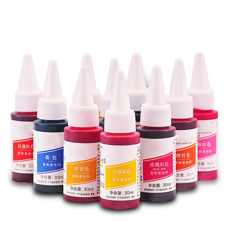 【happy one】1pc 30ml Edible Pigment Healthy Save Food Coloring for Cake Cupcake Muffin Macaron Cream Coloring Decorating Baking Tool. 