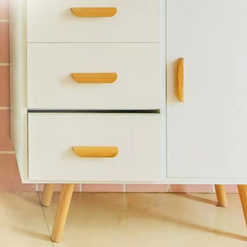 Log varnish color chest of drawers furniture handles modern minimalist wardrobe doors solid wood handle drawer