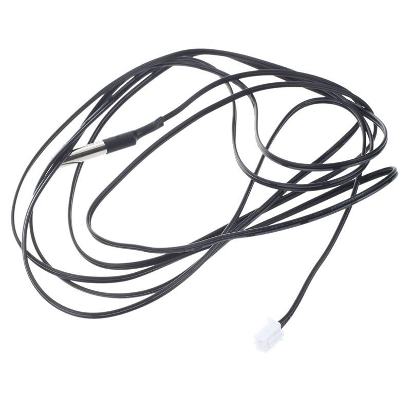 2 m NTC thermistor temperature sensor waterproof probe wire 10 K 1% 3950 black. 
