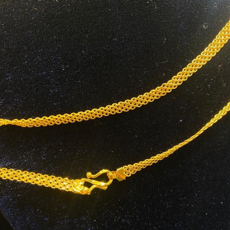 SJ52 Regular Usable Gold Plated Indian Nagin Chain. 