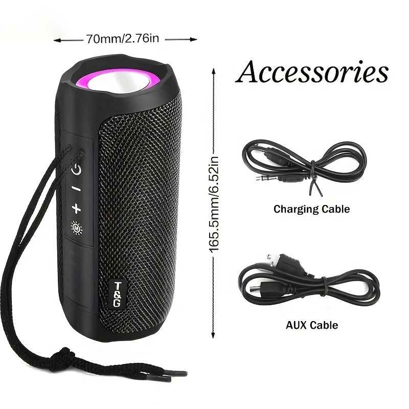 TG227 Waterpro With Lamp Outdoor Portable Upright Wireless Compatible Speaker Music Player Support USB/ TF/ FM Radio Music Party. 