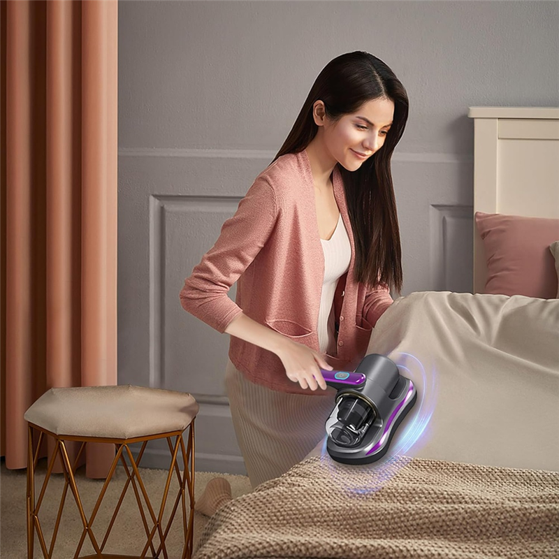 Bed Vacuum Cleaner UV Mattress Mite Handheld Cordless Vacuum Mattress 7.4V for Deep Cleaning Beds Sofas Carpets. 