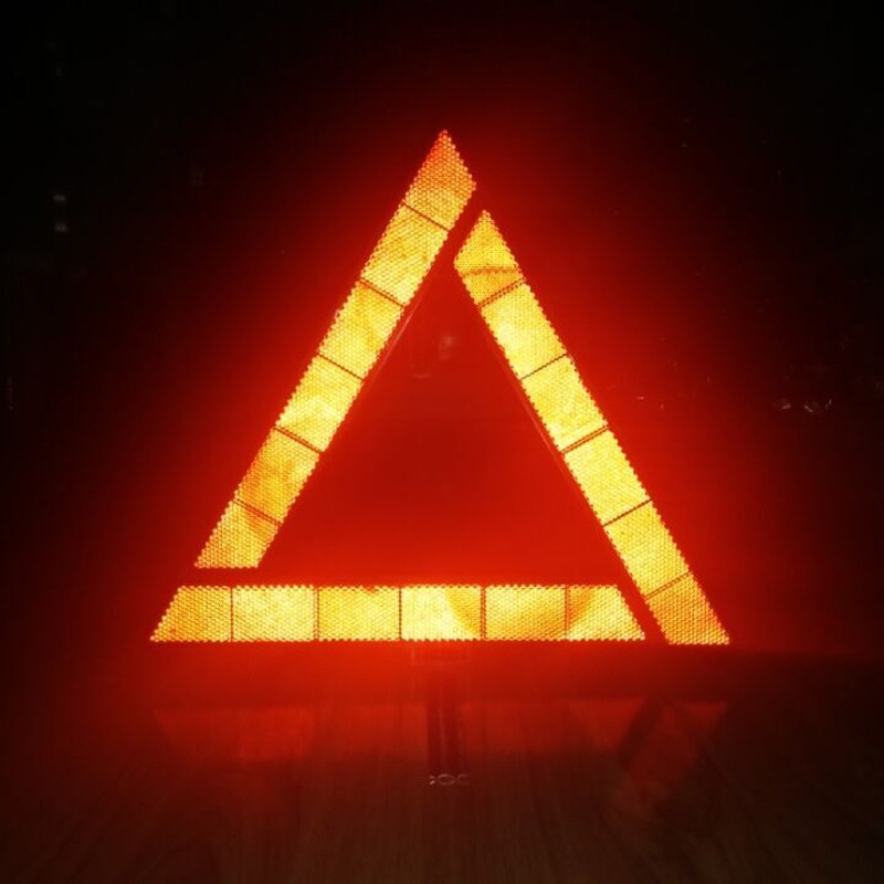 Car Early Warning Device Signage Reflective Triangle Car Safety Warning Emergency Road Signs Car Breakdown Warning Triangle Hazard Folded Stop Sign Reflector. 