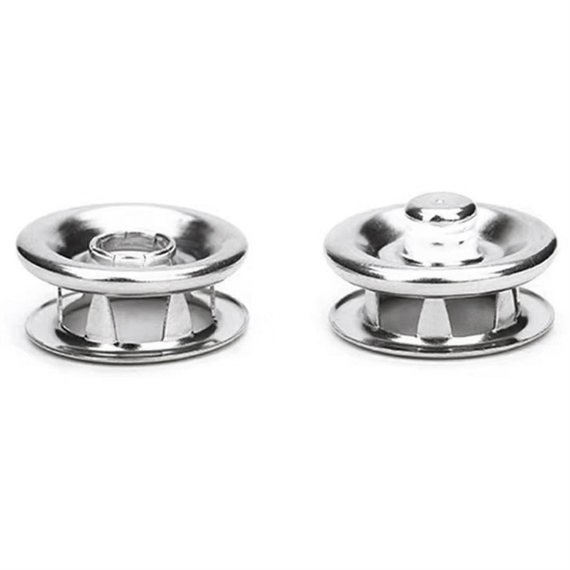 150 Sets Snap Button 9.5Mm Open Snap Button Snap Fasteners Kit Snaps Buttons Silver for Sewing and Crafting,. 