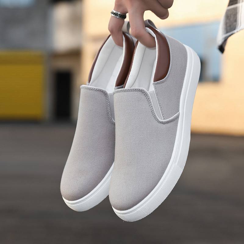 Premium Quality Korean Canvas Casual Loafers - Breathable Slip On For Men. 