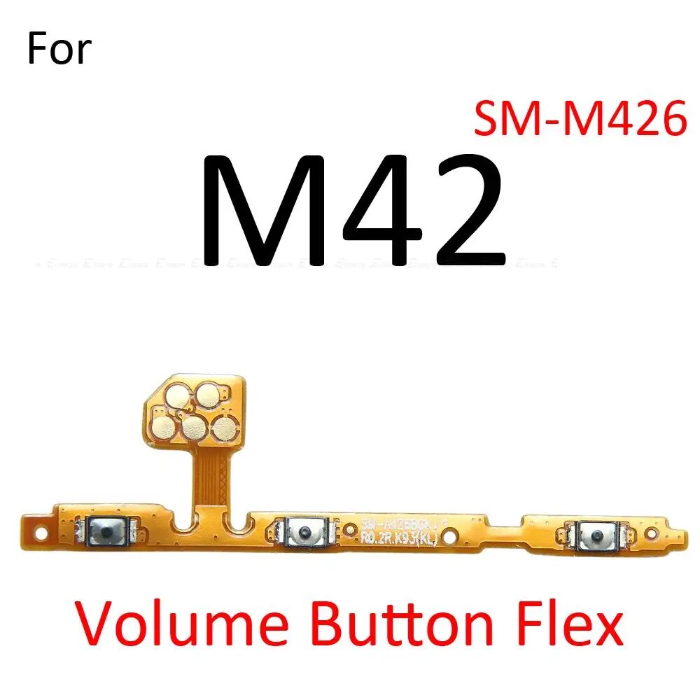 Mute Switch Power Key Ribbon Part For Samsung Galaxy F02s F41 F62 M02 M12 M32 M42 M62 ON OFF Volume Button Control Flex Cable. 