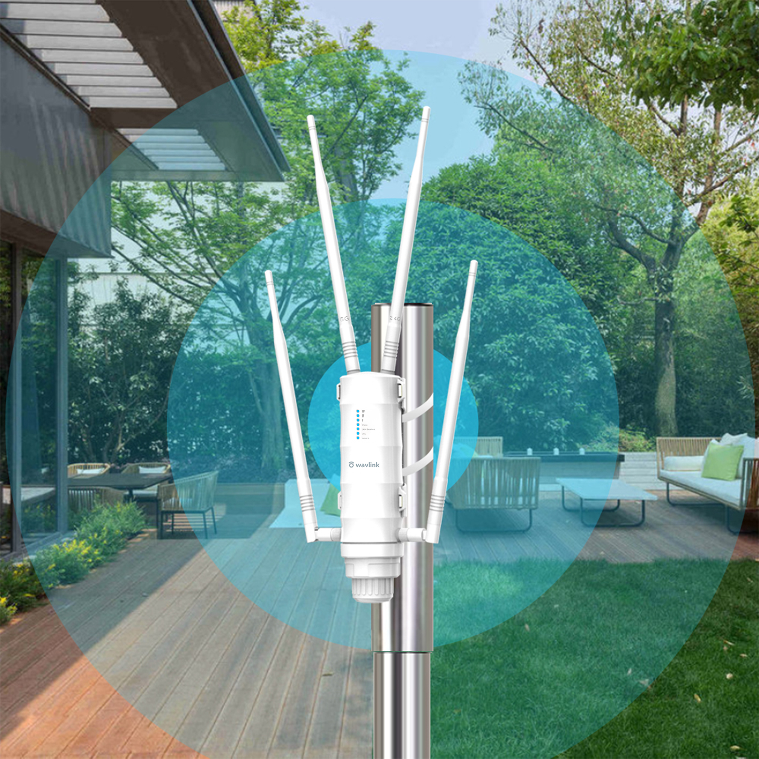 Wavlink AC1200 High Power Outdoor Weatherproof WiFi Range Extender/AP/Mesh Agent Dual Dand 2.4G 5.8Ghz Wireless WiFi Router POE. 